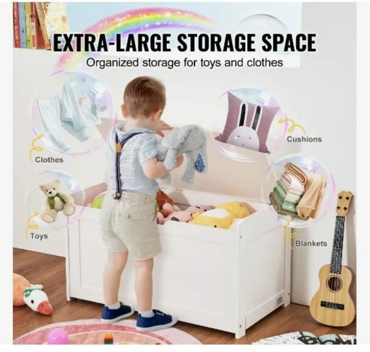 Wooden Toy Chest for Kids - Image 3