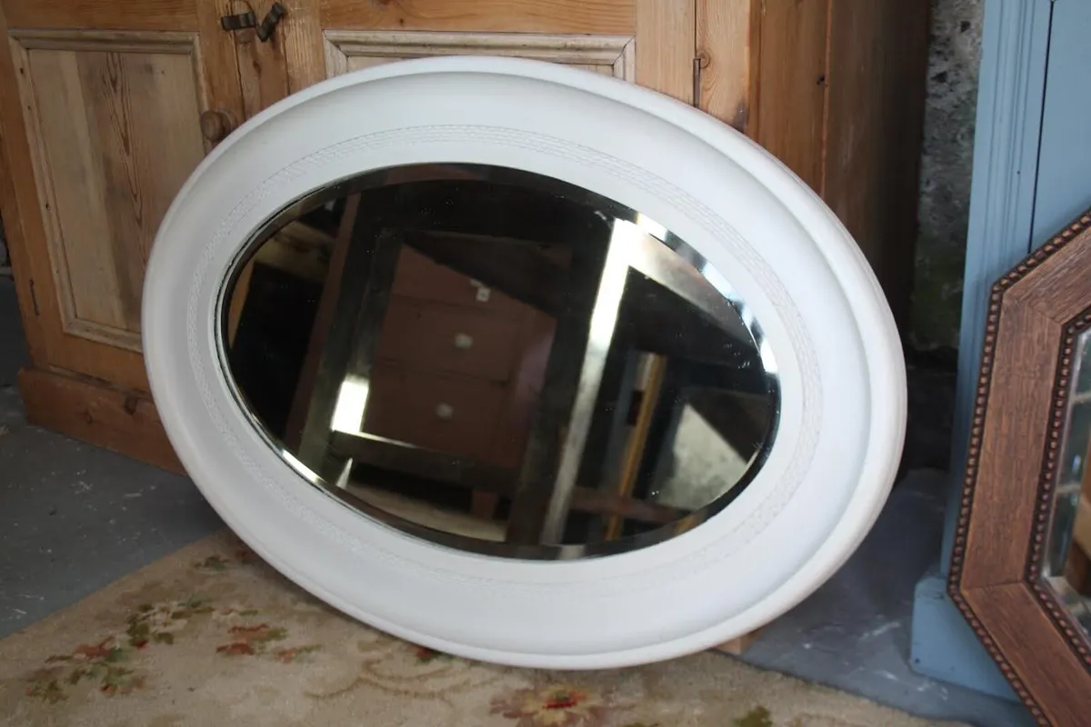 Antique Oval Wall Mirror - Image 1