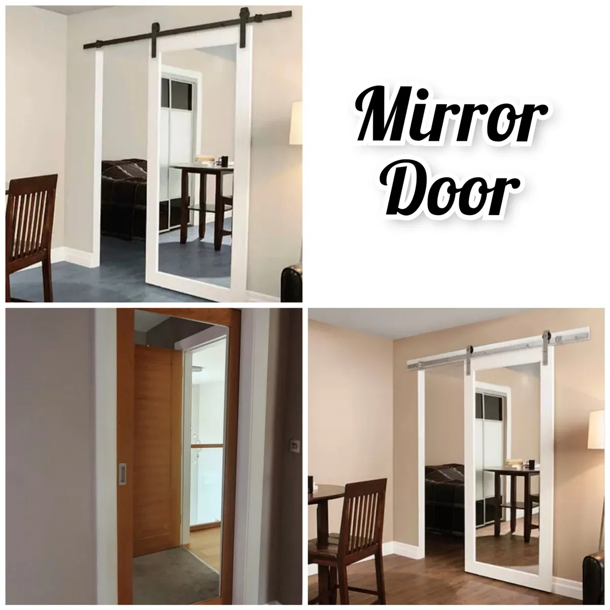 Black rustic sliding door tracks - Image 1