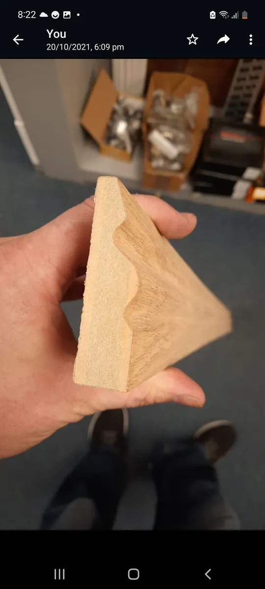 Oak veneer architrave x3 packs left - Image 1