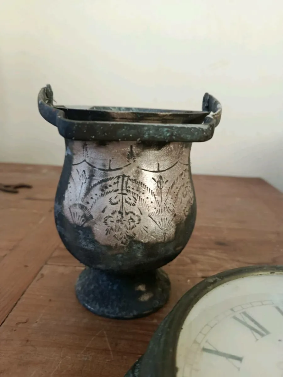 Knight & Gibbons brass clock & more - Image 4