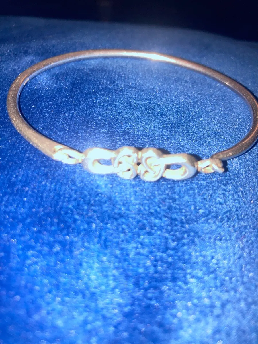 Sterling silver Celtic bangle - Image 1