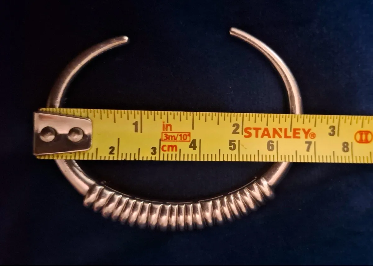 Sterling silver Torc bangle - Image 1