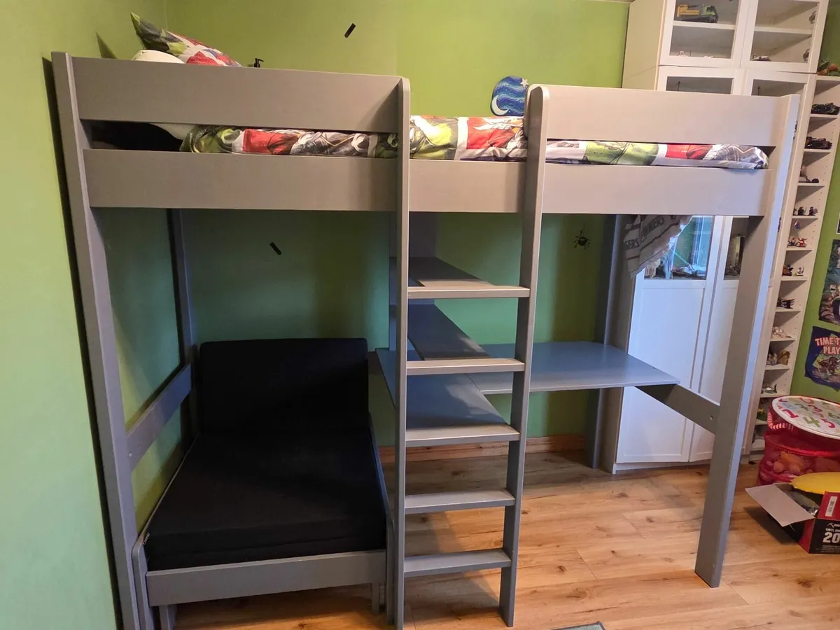 Single Loft Bed with mattress - Image 1