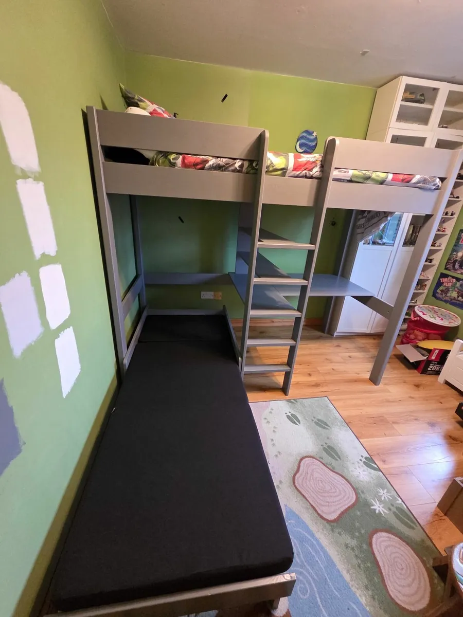 Single Loft Bed with mattress - Image 4