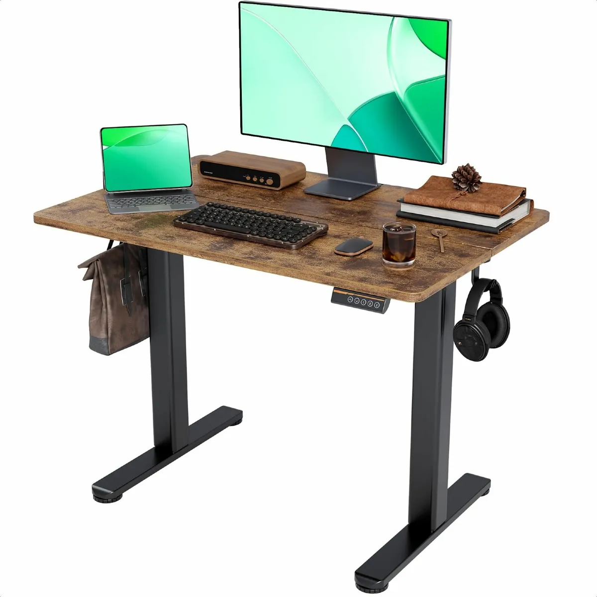Adjustable Height Stand up Office Desk 100x60 cm - Image 1