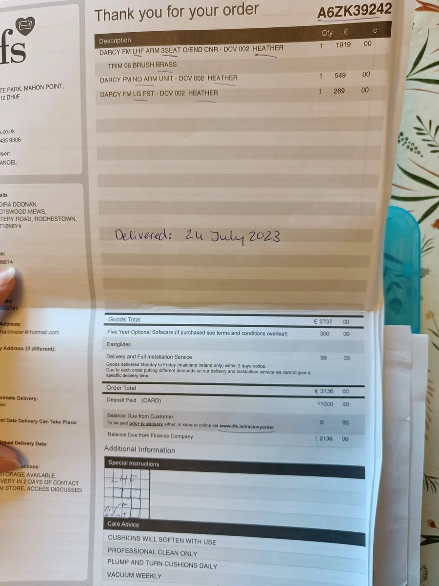 Purple/Heather Darcy Sofa - Image 3