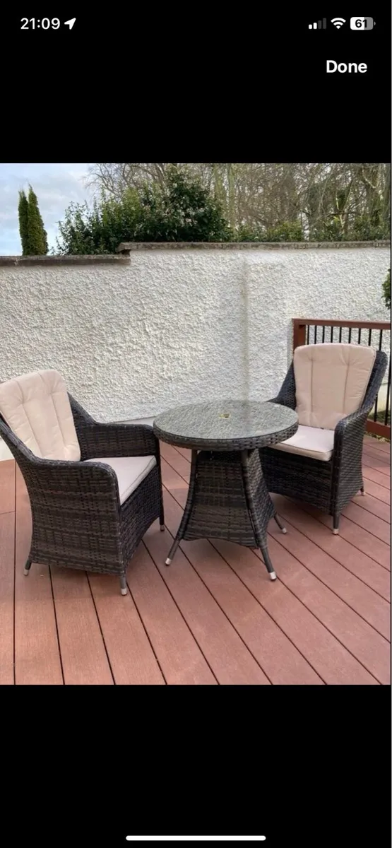 Rattan Bistro Set - Image 1