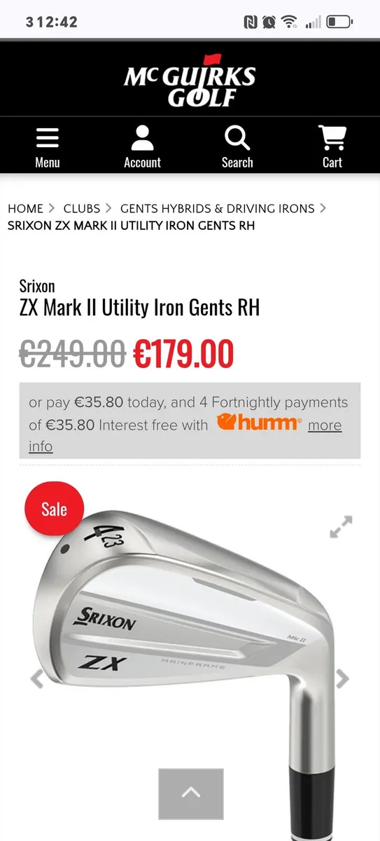 Srixon ZX 2 Driving Iron. Immaculate - Image 2