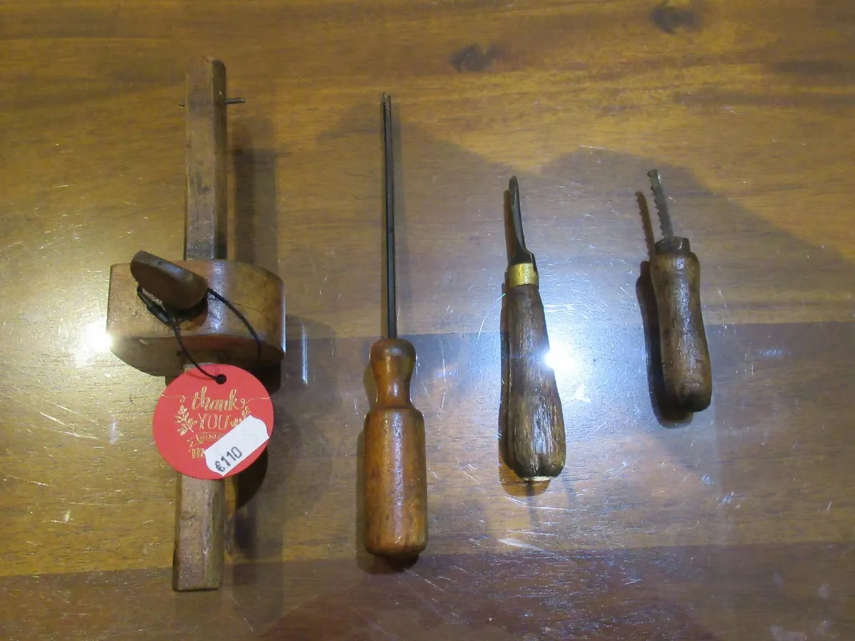 antique vintage tools CARPENTER WOOD pub cottage - Image 2