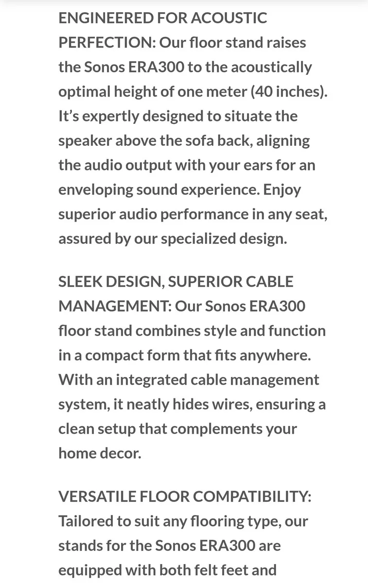Sonos era 300 stands - Image 2