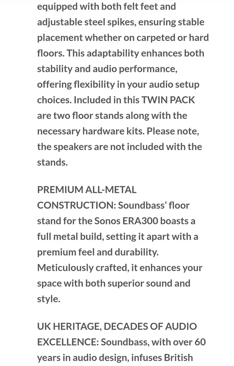 Sonos era 300 stands - Image 3