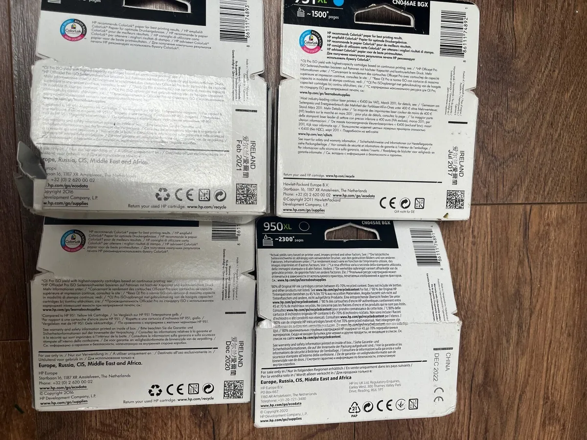 Set of Hp 950xl/951 Colour Ink Cartridges - Image 4