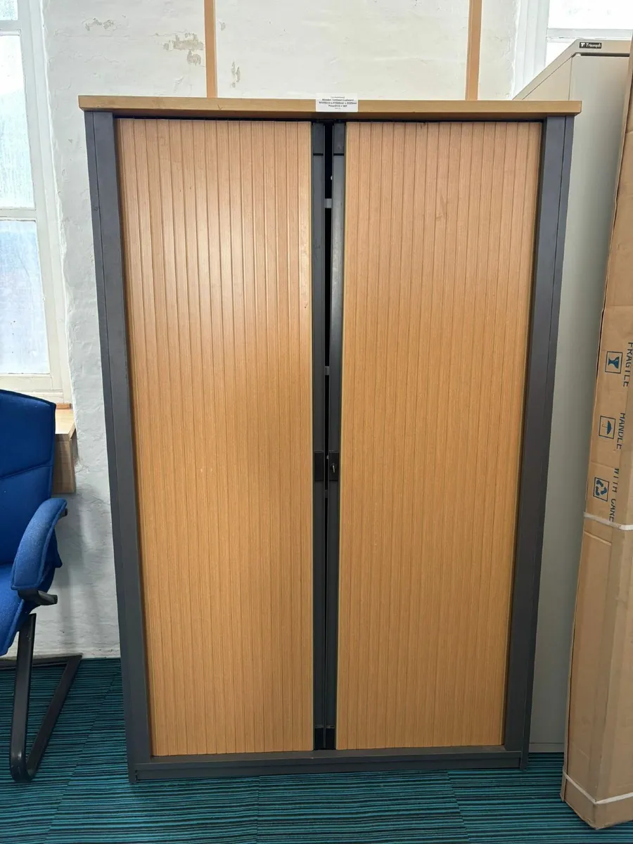 Preowned 1700mm Tambour Cupboards - £125+ VAT - Image 1