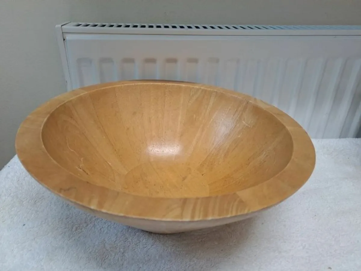 Vintage birch wood bowl - Image 2