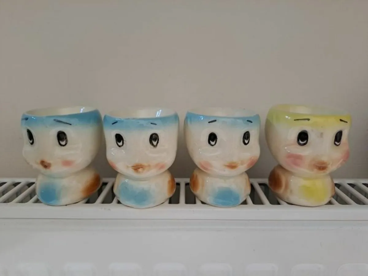 Vintage chick egg cups - Image 1