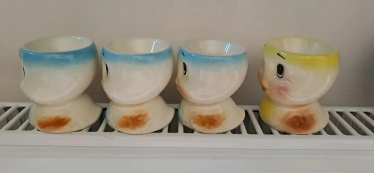 Vintage chick egg cups - Image 2