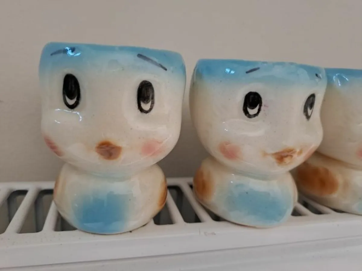 Vintage chick egg cups - Image 4