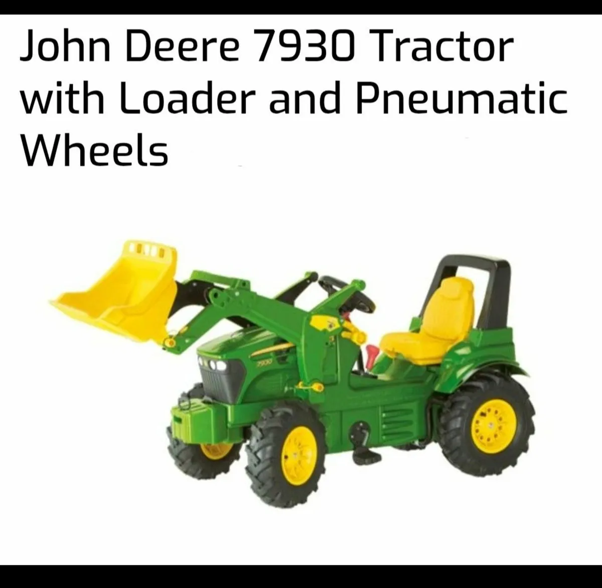 Kids John Deere pedal tractor - Image 4