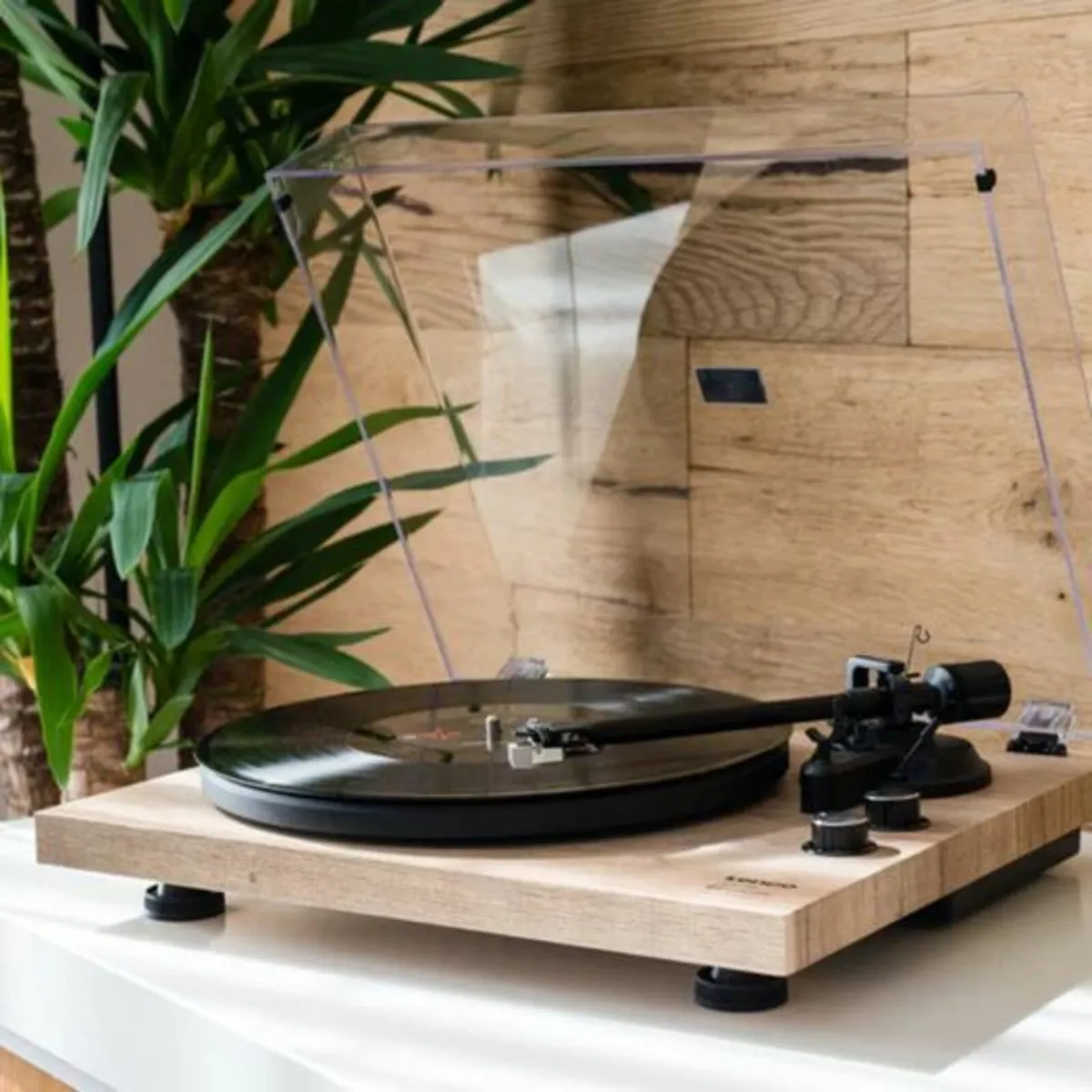 Bluetooth Turntable Pine Wood Finish Bluetooth - Image 2