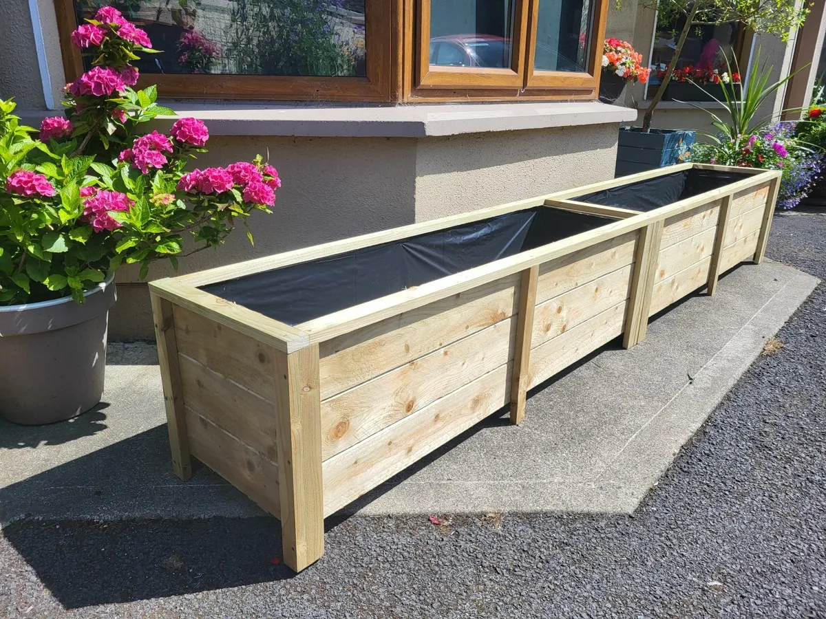 Large Wooden Planters For Veg/Flower/Bamboo - Image 1