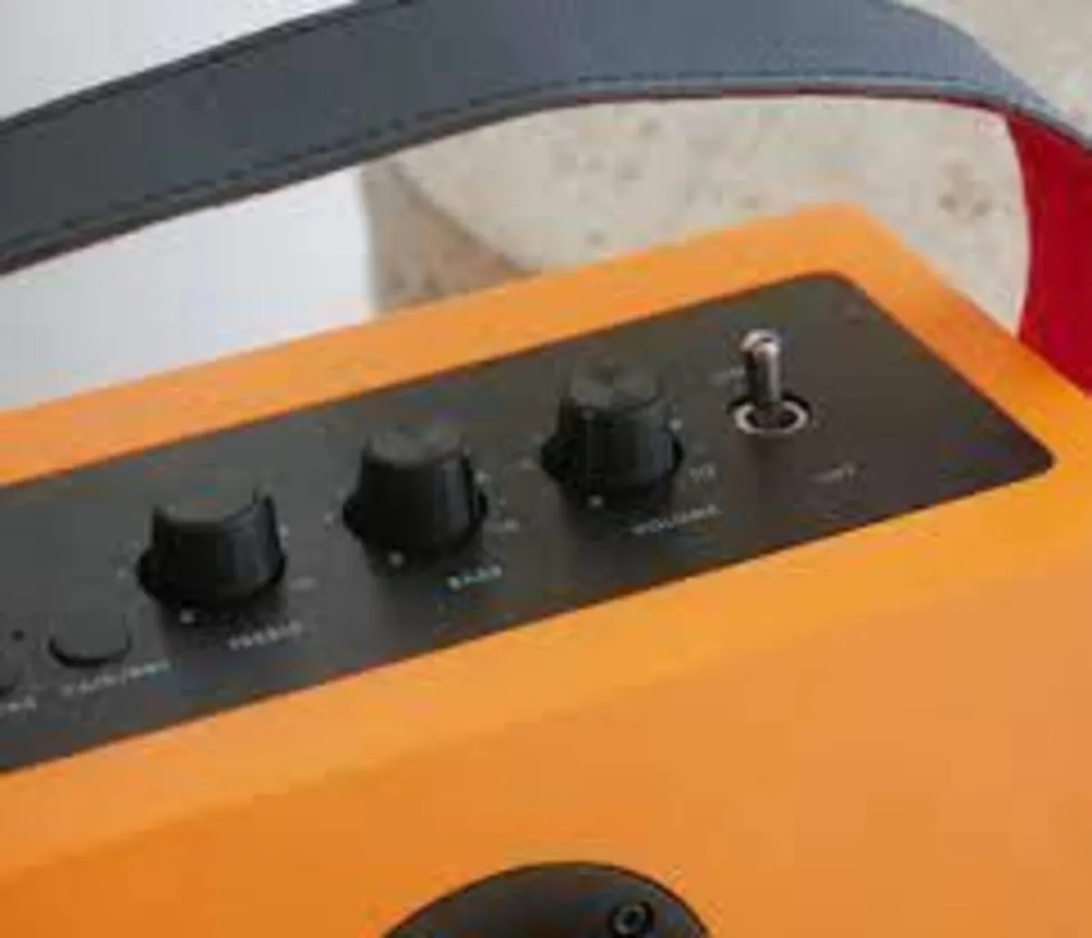 Orange Luxury Bluetooth Speaker with Fabric Cover - Image 2