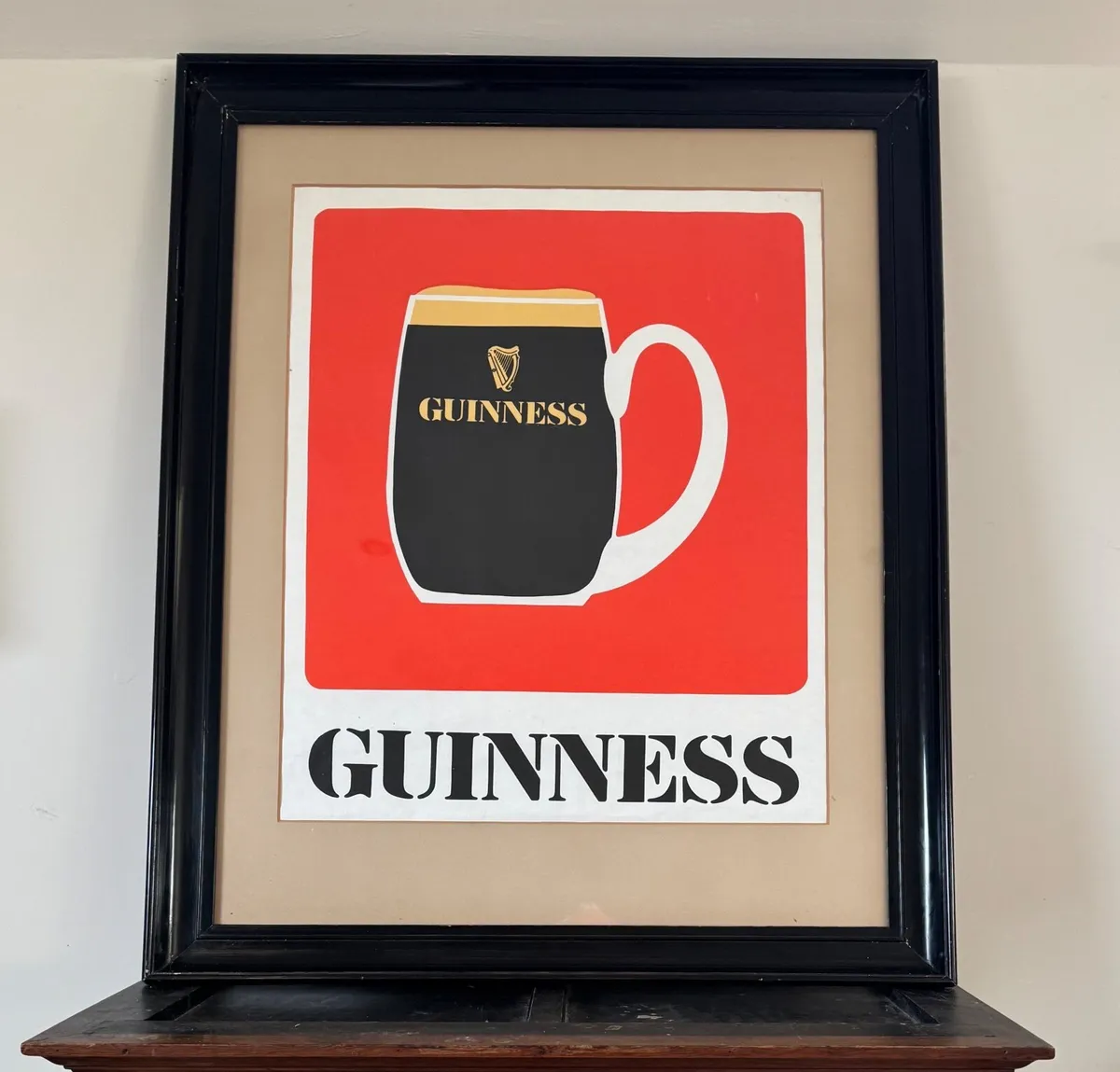 Original large vintage Guinness poster.