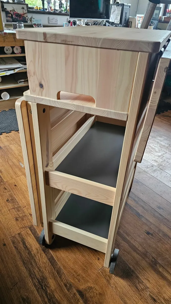 IKEA mobile drop-leaf table - Image 4