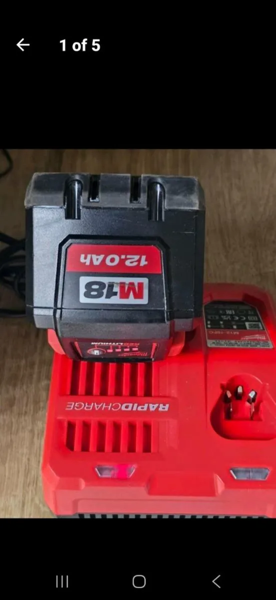 MILWAUKEE M18 12 AMP BATTERY - Image 1