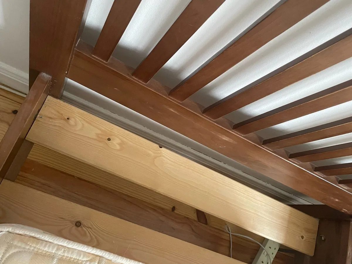 Matching solid wood single beds - Image 3