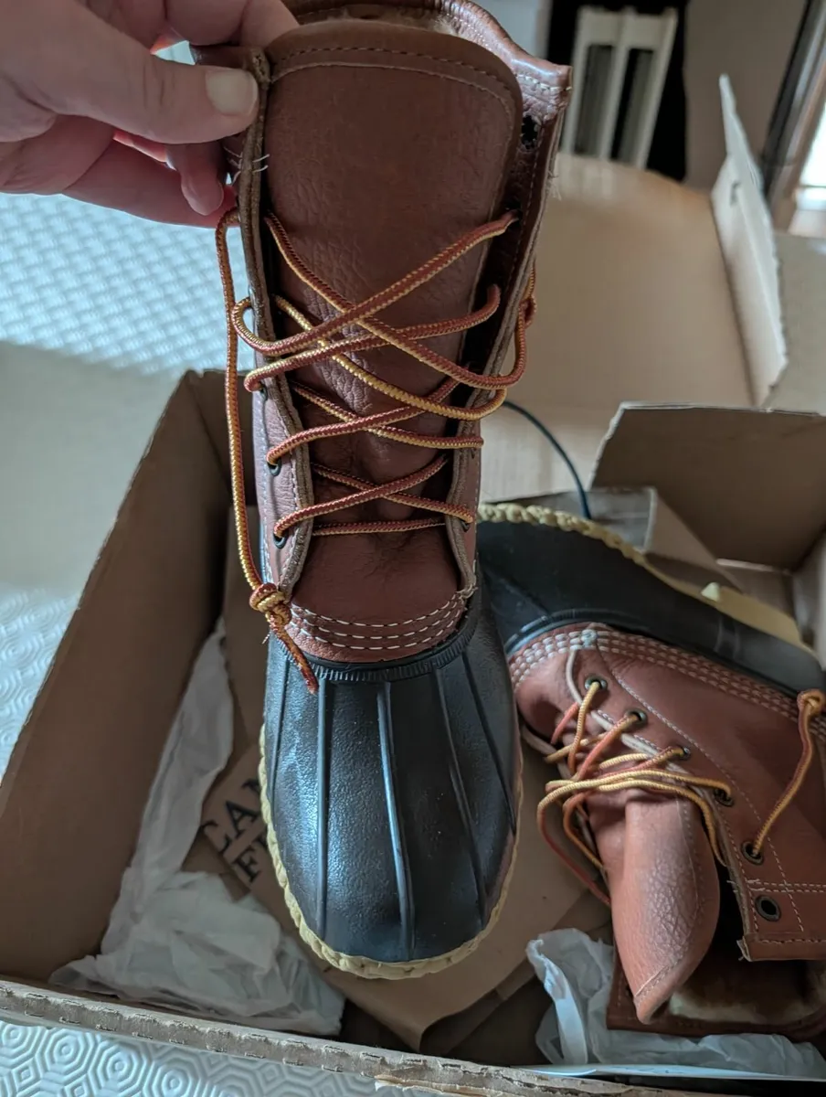 Brand new LL Bean leather and shearling boots - Image 2