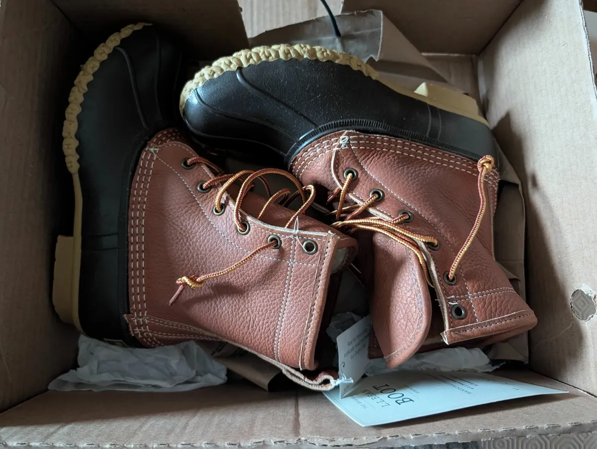 Brand new LL Bean leather and shearling boots - Image 1