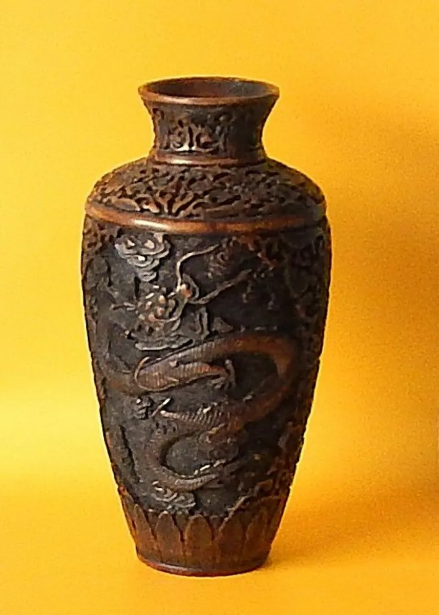 Sculptural Chinese Dragon Vase, Stamped - Image 2