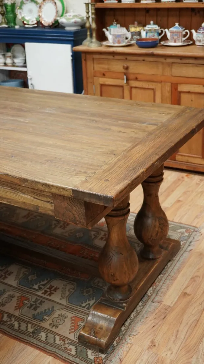 Solid Oak Refectory Dining Table - Image 2