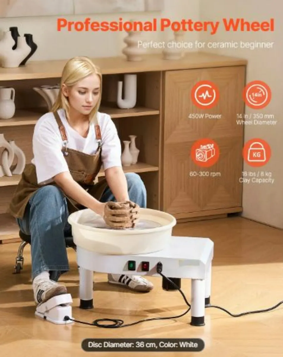 Pottery Wheel,35 cm Ceramic Wheel Forming Machine - Image 2