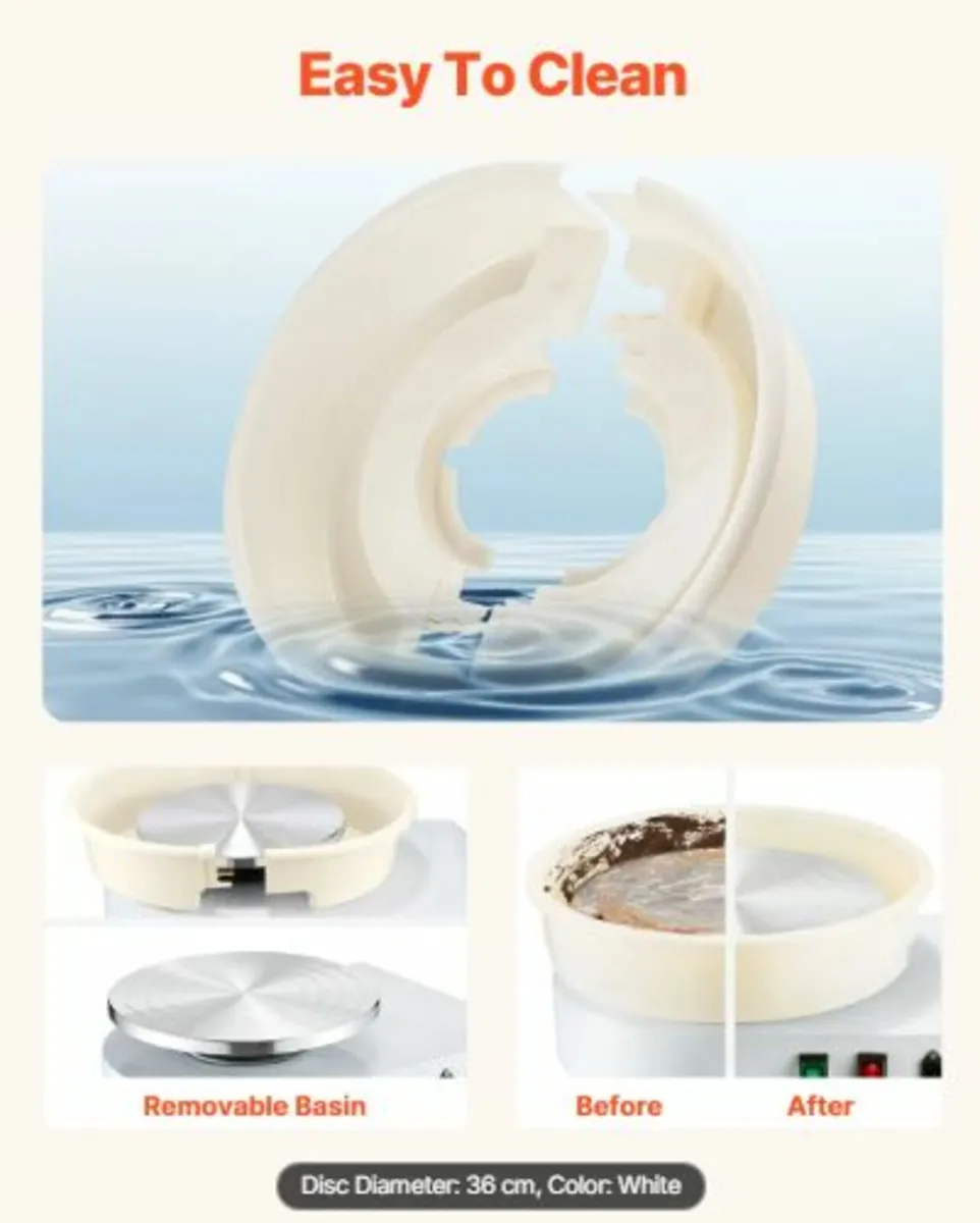 Pottery Wheel,35 cm Ceramic Wheel Forming Machine - Image 3