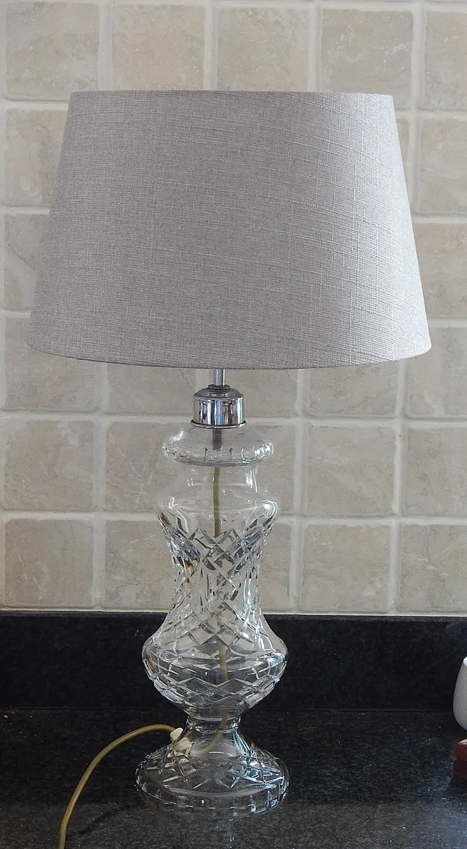 Vintage Waterford Crystal Stamped Cut Glass Lamp - Image 1
