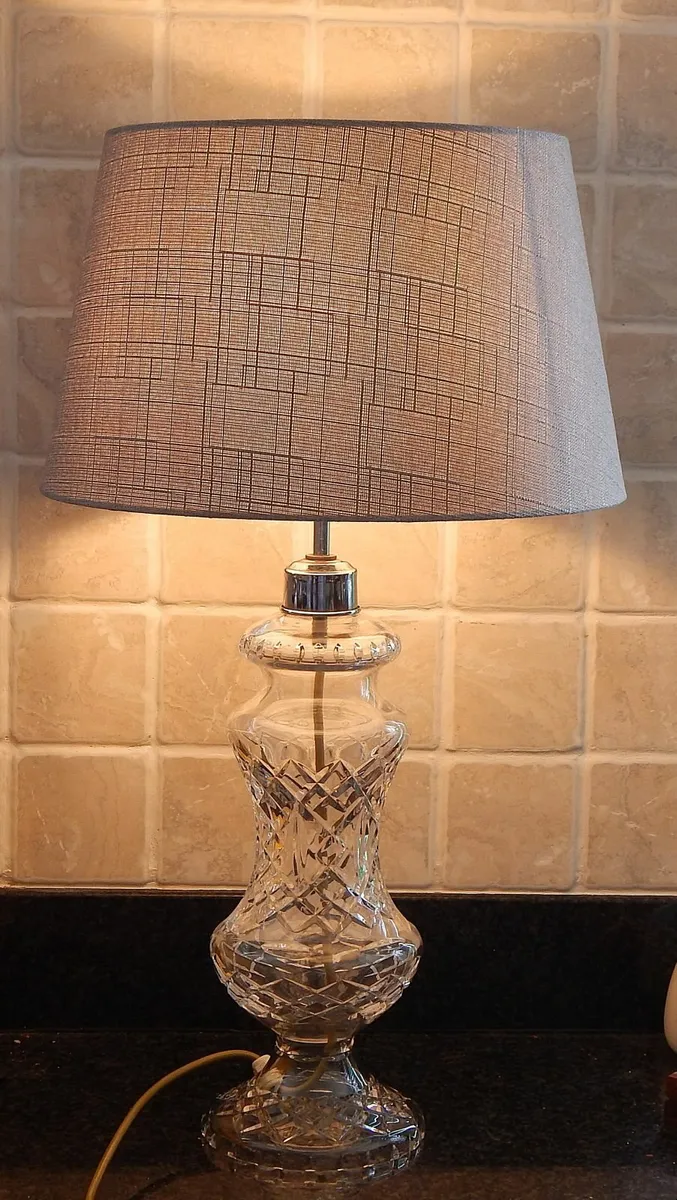 Vintage Waterford Crystal Stamped Cut Glass Lamp - Image 2
