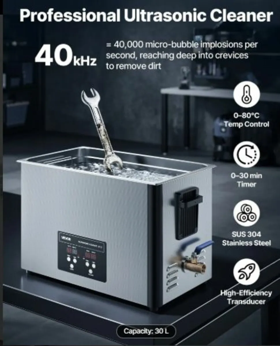 30L Ultrasonic Cleaner, Professional Ultrasonic - Image 2
