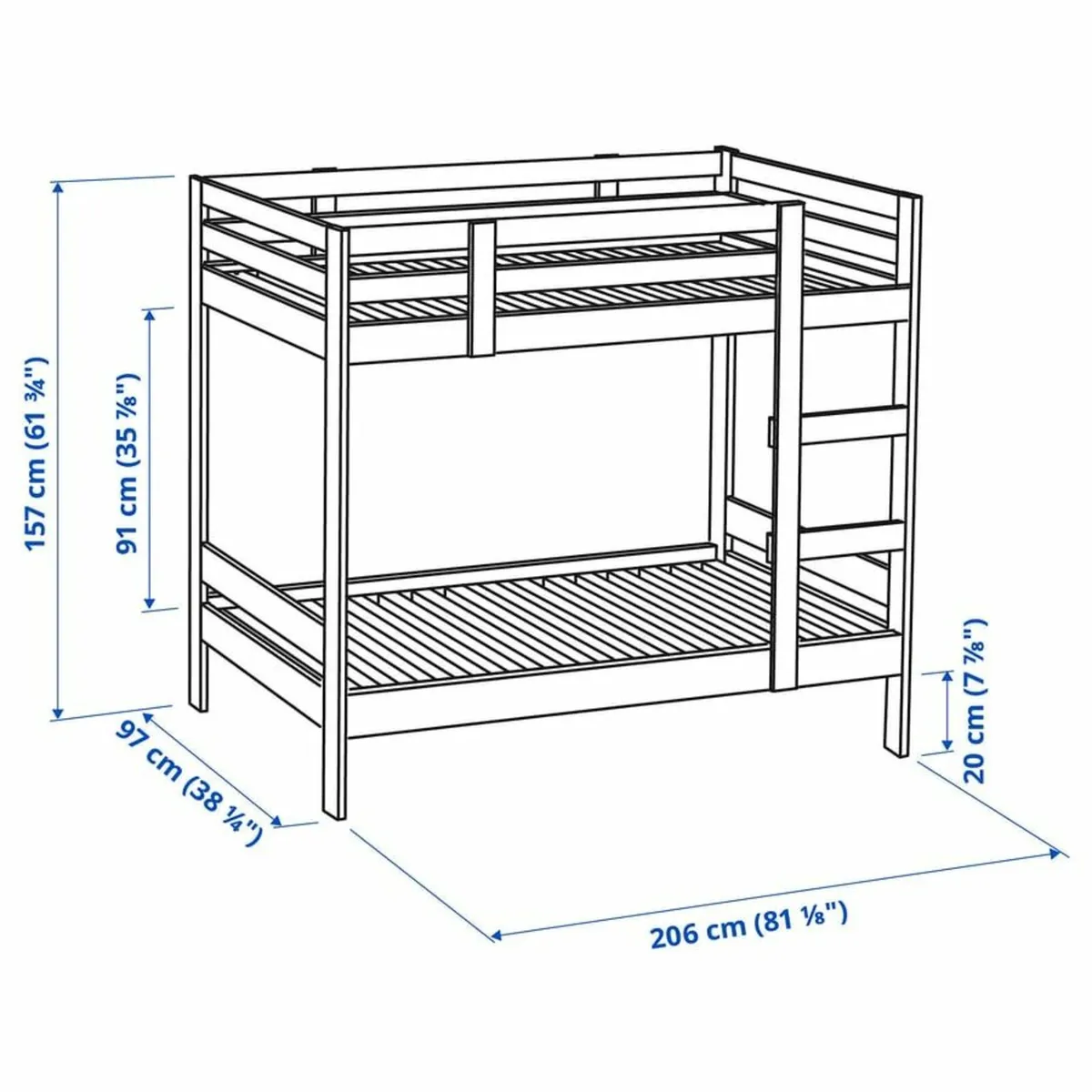Bunk bed (pine) - Image 2
