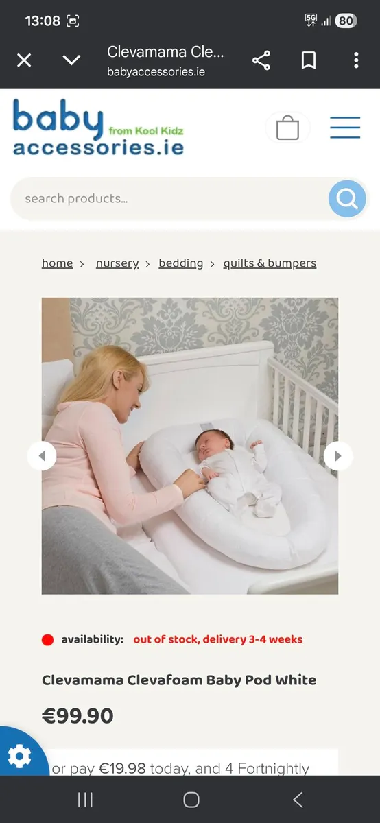 Clevamama cleva sleep pod with 3 spare covers - Image 3