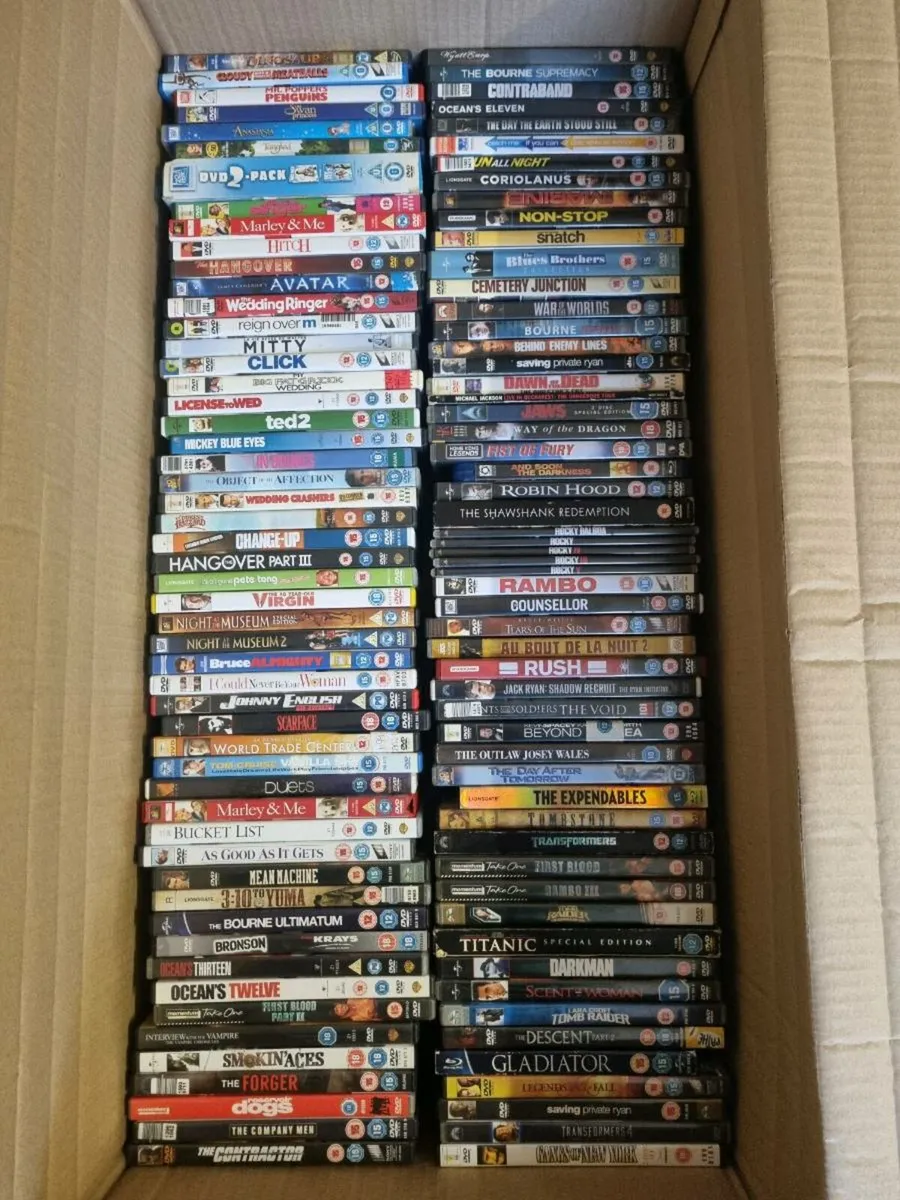 DVDs Box of over 200 good quality dvds - Image 1