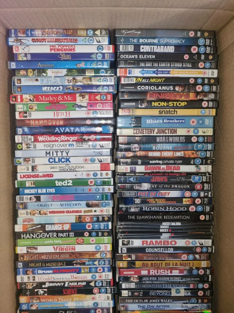 DVDs Box of over 200 good quality dvds - Image 2
