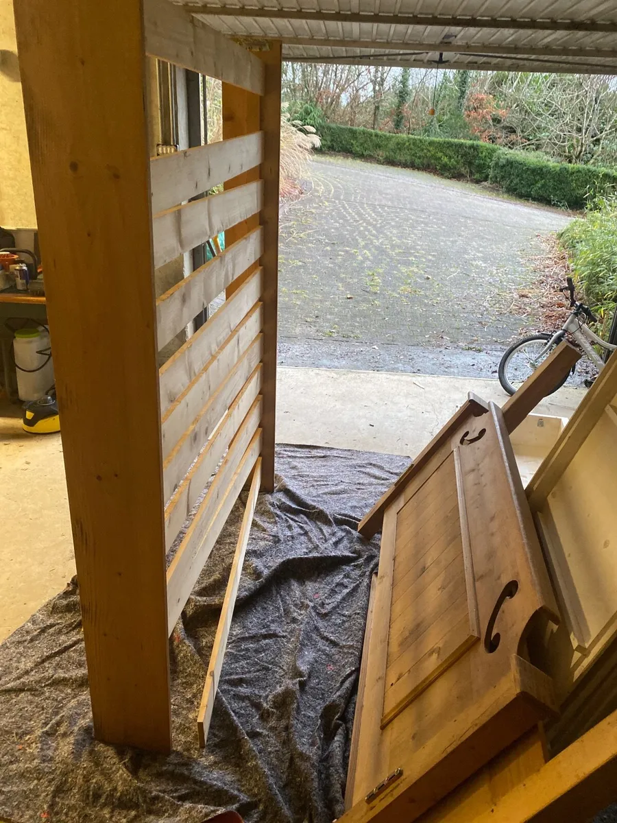 Free Wardrobe - solid wood, white wash effect - Image 4