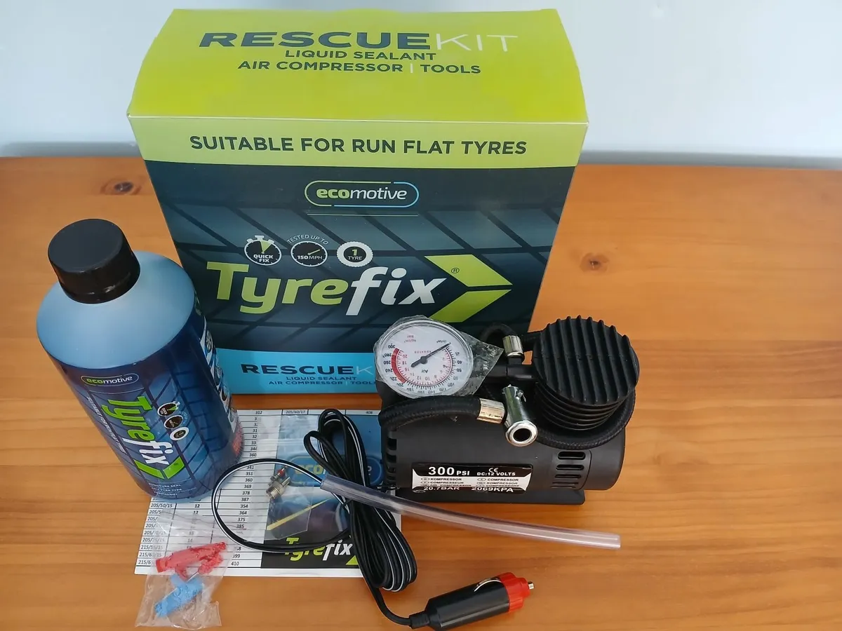 Tyrefix Puncture Repair Kit with Air Compressor - Image 1