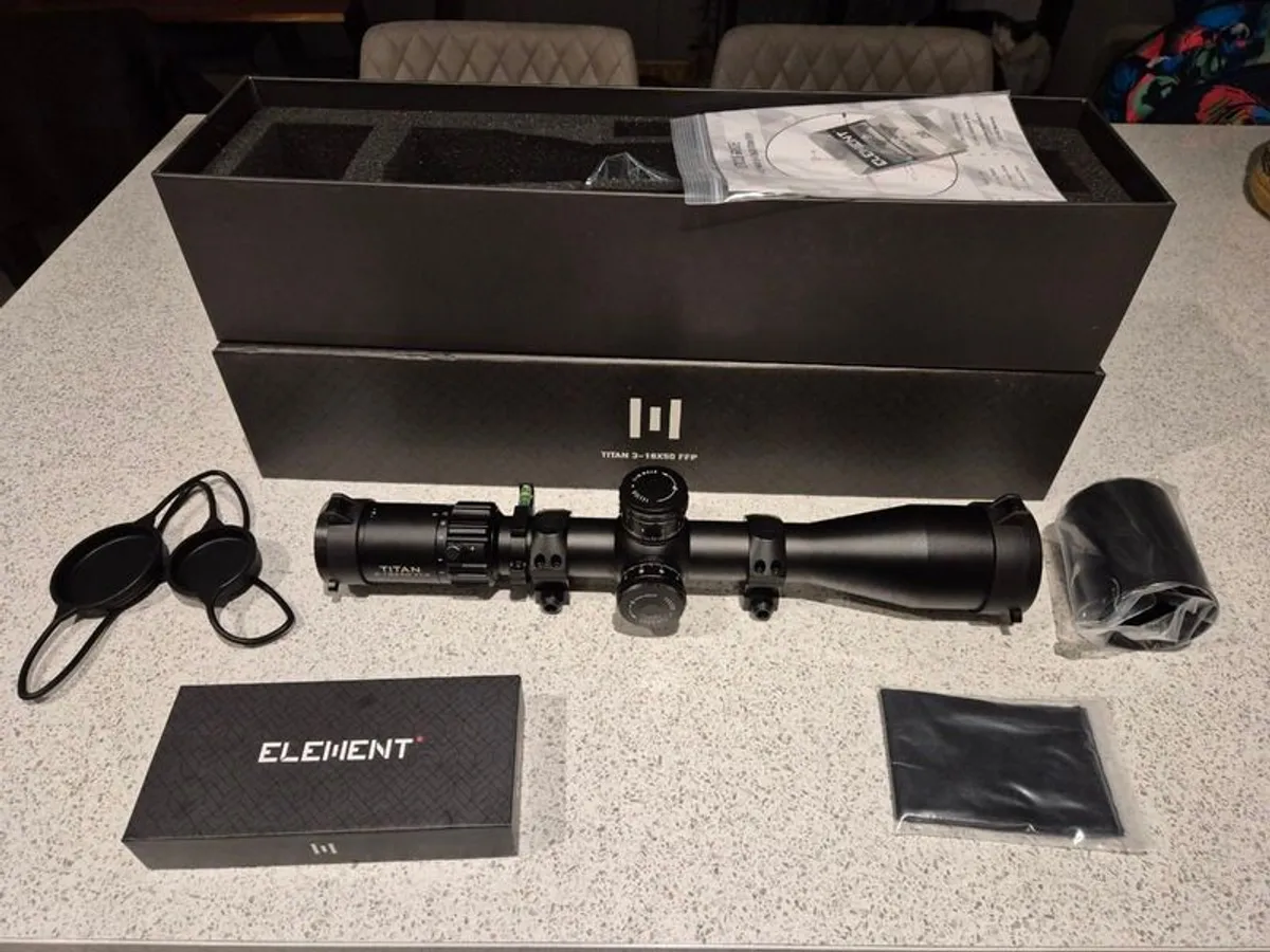 Element Optics Titan 3-18x50 APR-2D Mil Rifle Scope - Image 1