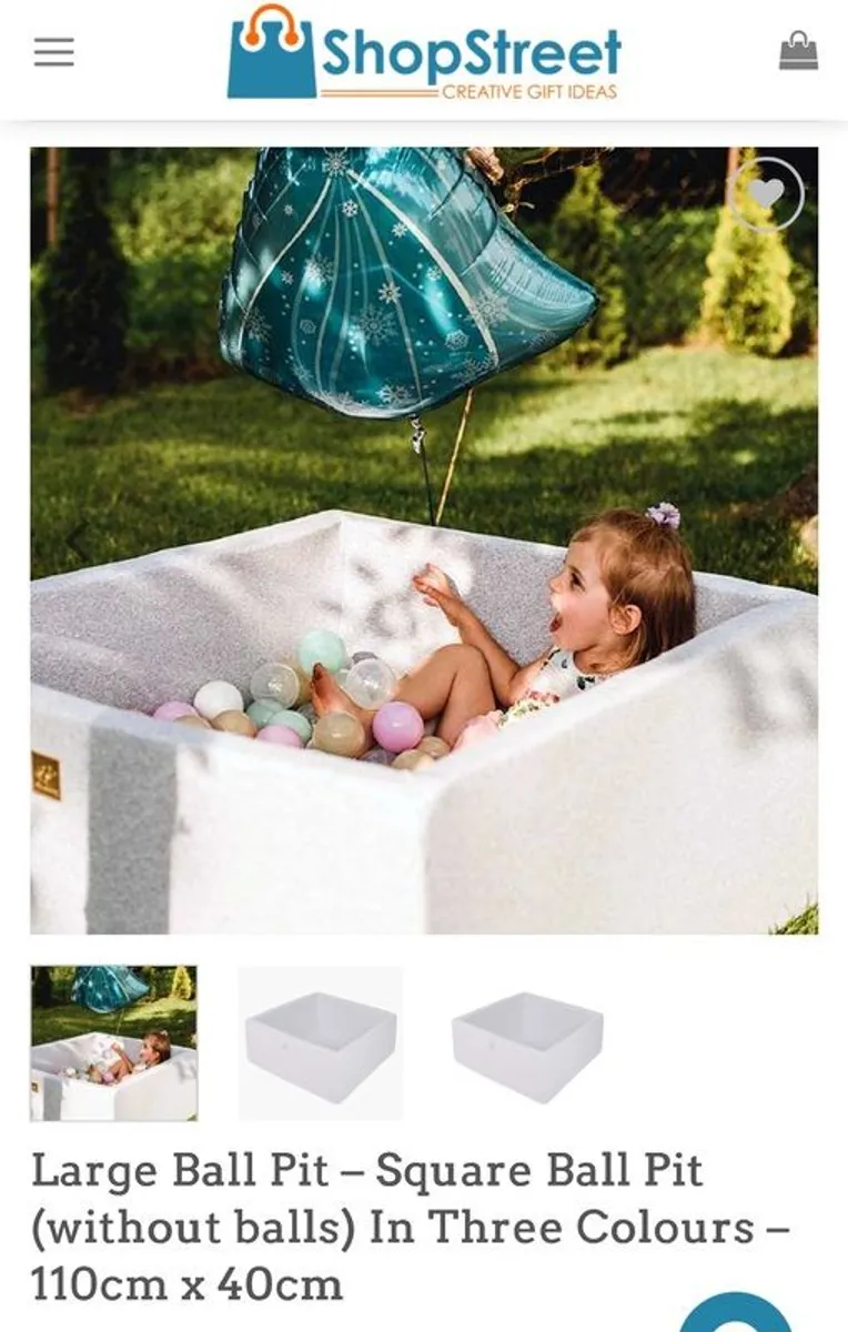 NEW Large Square Ball Pit + 500 Balls (Unopened) - Image 1