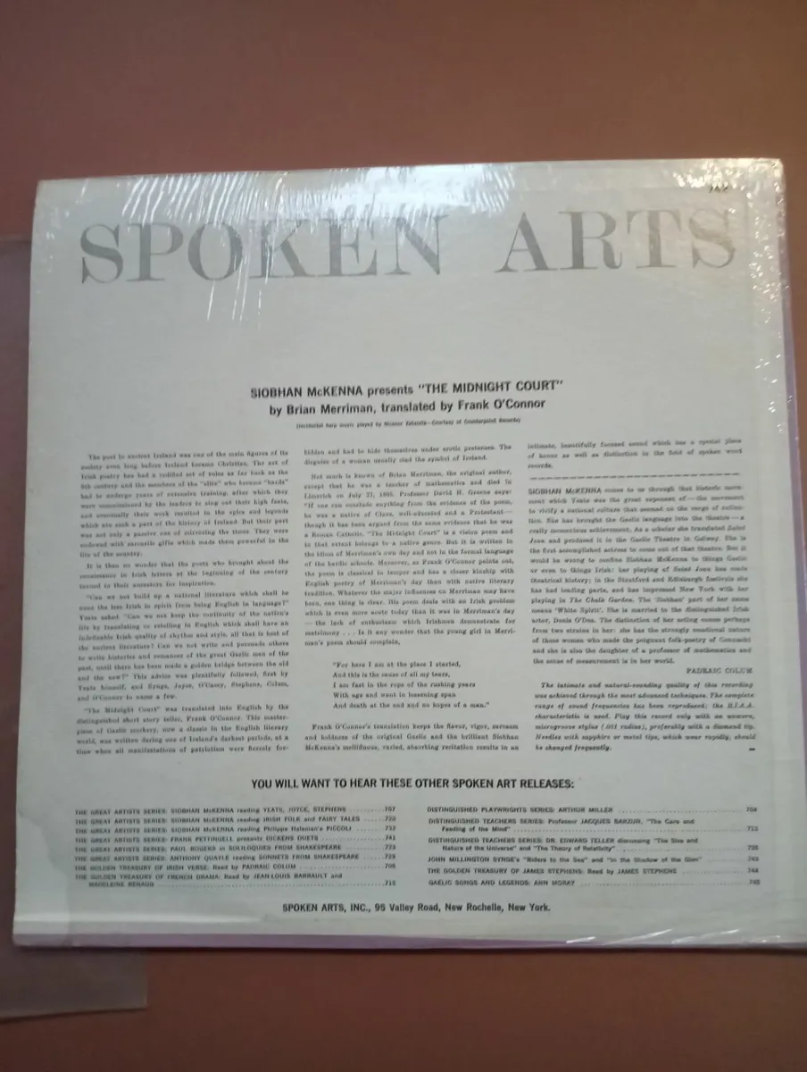 Vinyl Spoken Arts LP - Image 3