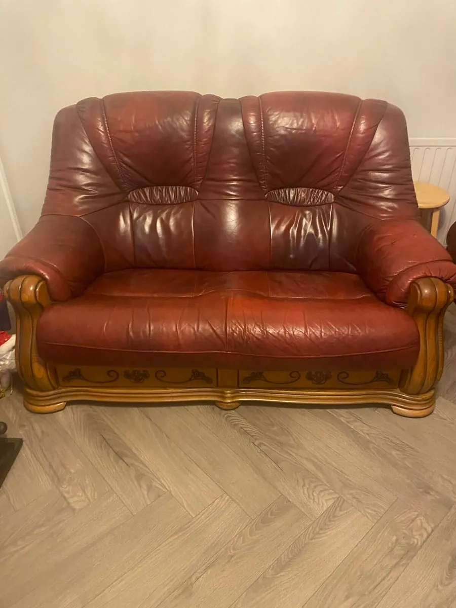 Leather couch 3+2+1 - Image 2