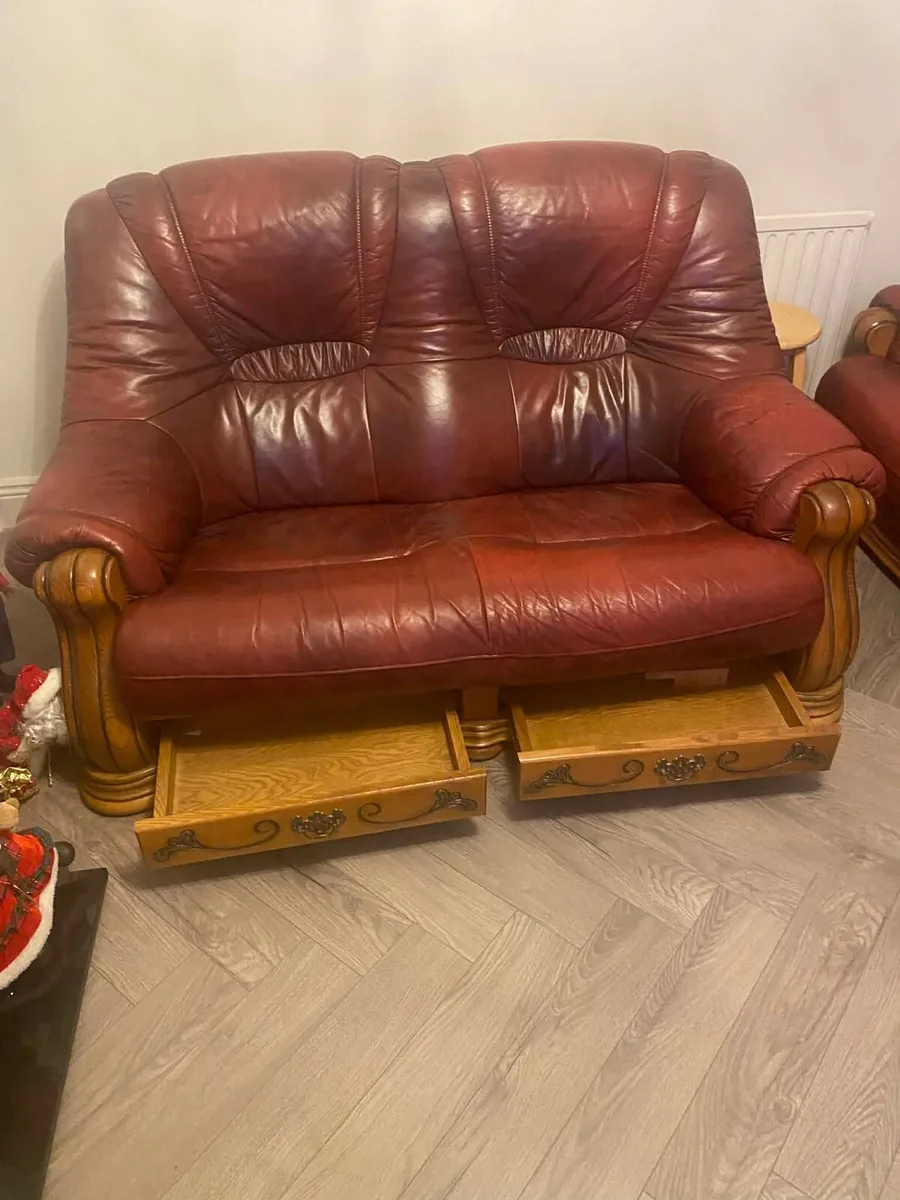 Leather couch 3+2+1 - Image 4